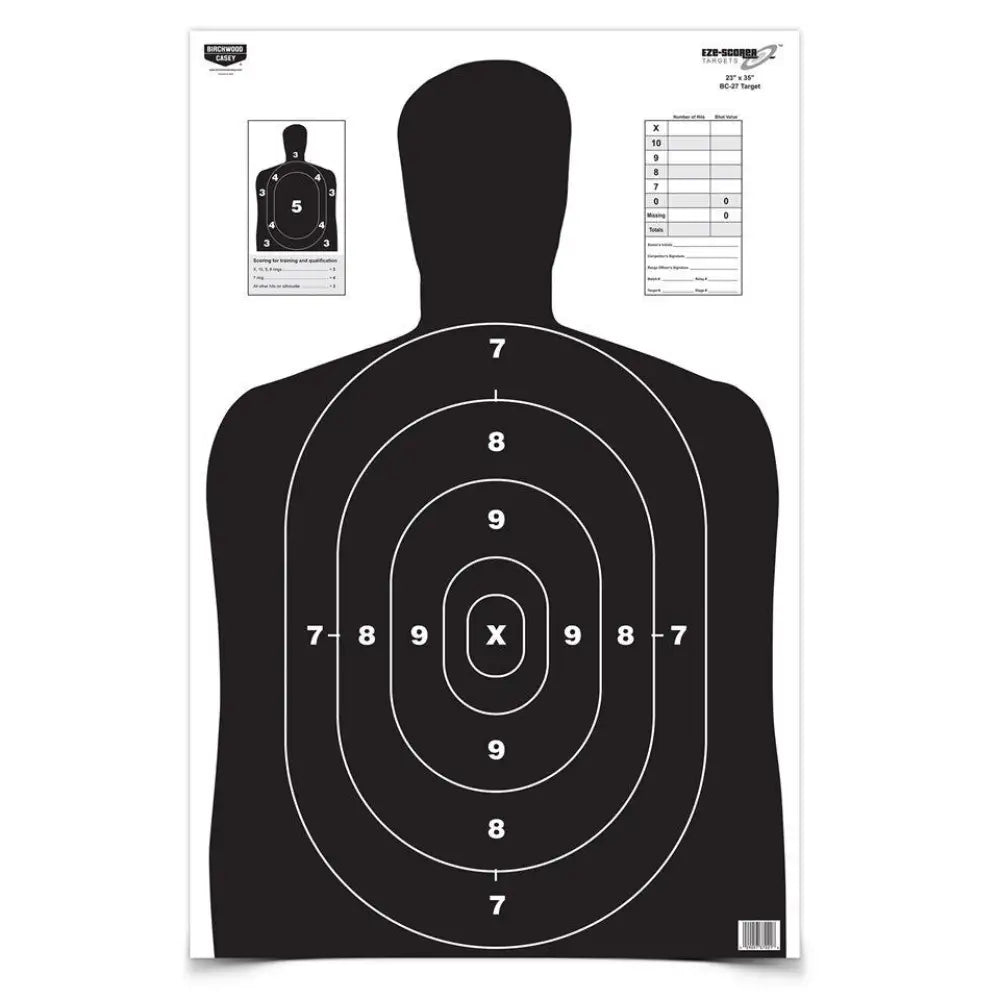 Birchwood Casey Paper Targets Eze-scorer Bc-27 Black Target - 23’’x35’’ 5 Pack Buy at Faith and Freedom Outdoors