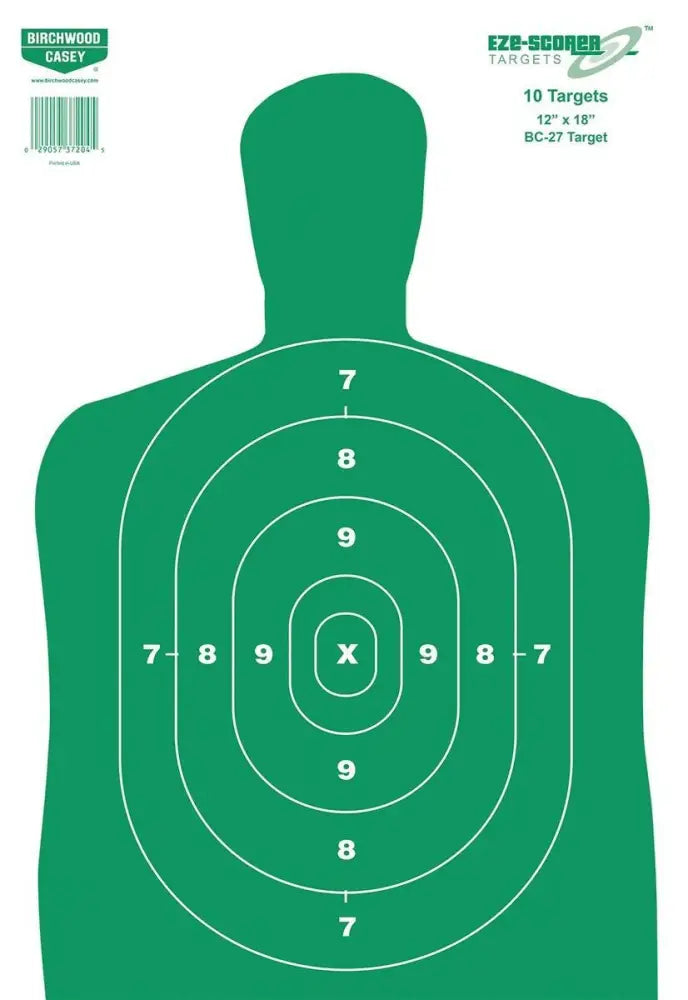 Birchwood Casey Paper Targets Eze-scorer Bc27 Green 12’’x18’’ 10/pack Buy at Faith and Freedom Outdoors
