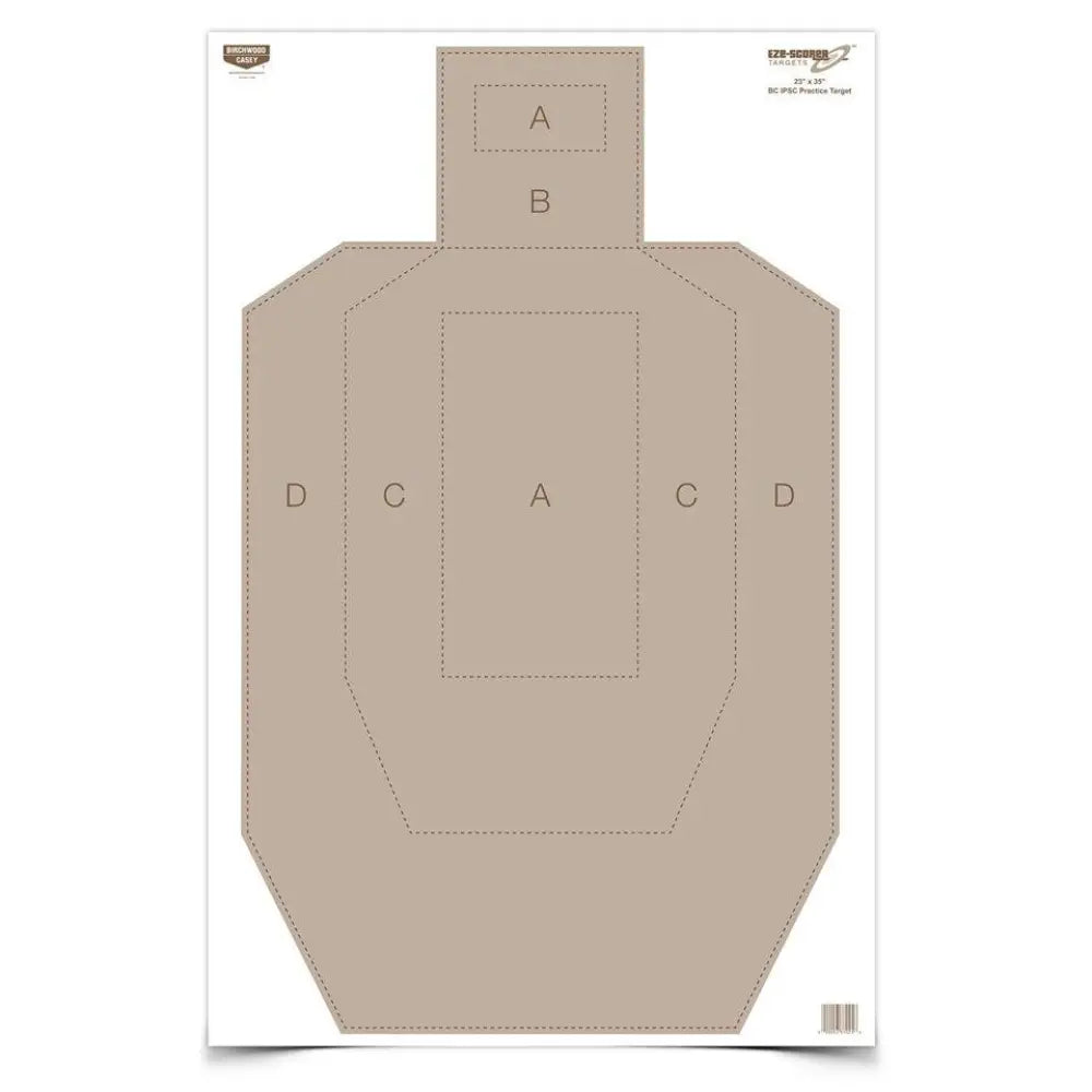 Birchwood Casey Paper Targets Eze-scorer Ipsc Practice Target - 23’’x35’’ 5 Pack Buy at Faith and Freedom Outdoors