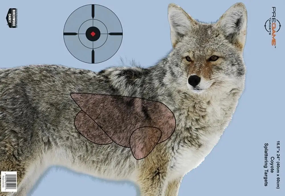 Birchwood Casey Paper Targets Pregame - Coyote 16.5’’x24’’ 3 Pack Buy at Faith and Freedom Outdoors