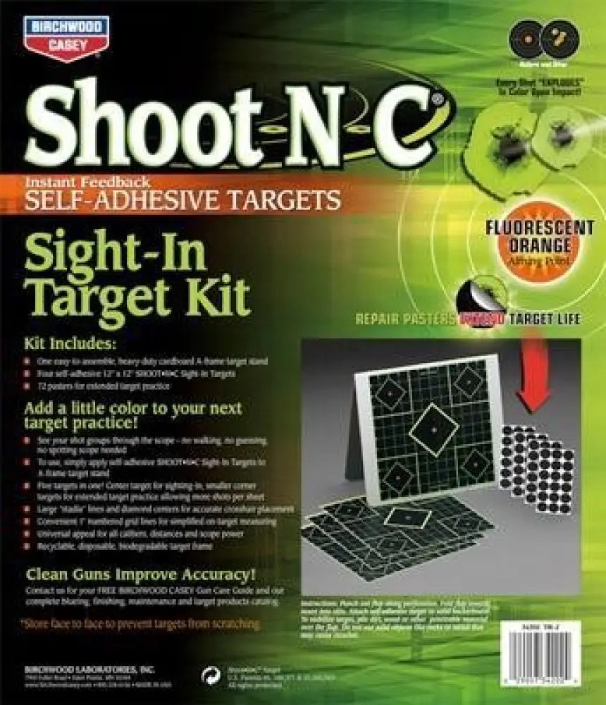 Birchwood Casey Paper Targets Shoot-n-c Sight-in Target Kit Buy at Faith and Freedom Outdoors