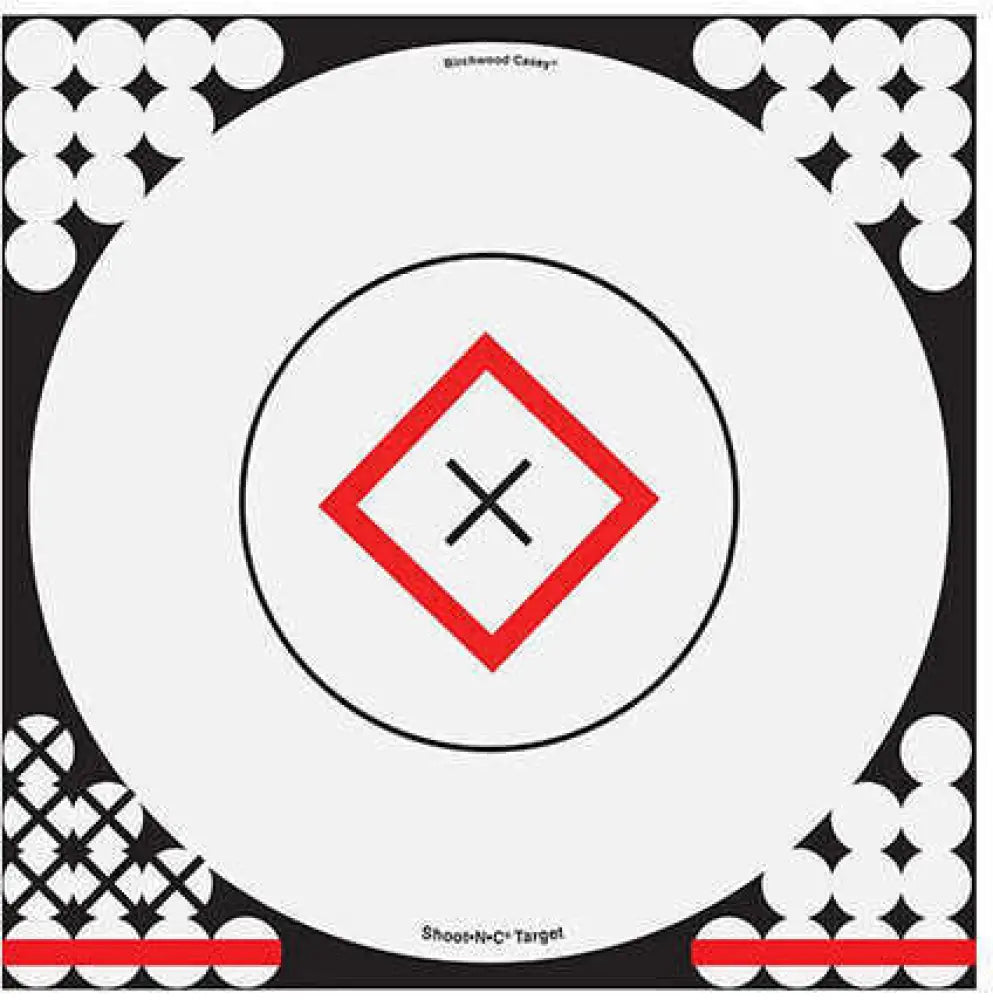 Birchwood Casey Shoot-n-c 17 1/4’’ White/black Diamond Targets Per 5 Md: 34195