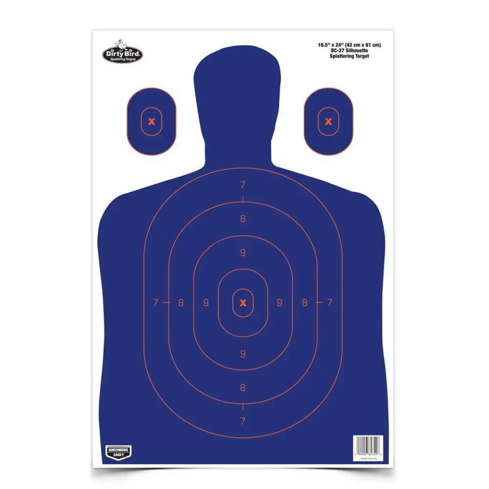 Birchwood Casey Shooting|paper Targets Dirty Bird Bc-27 Sileft Handouette Target - 16.5’’x24’’ Blue/orange 3 Pack Buy