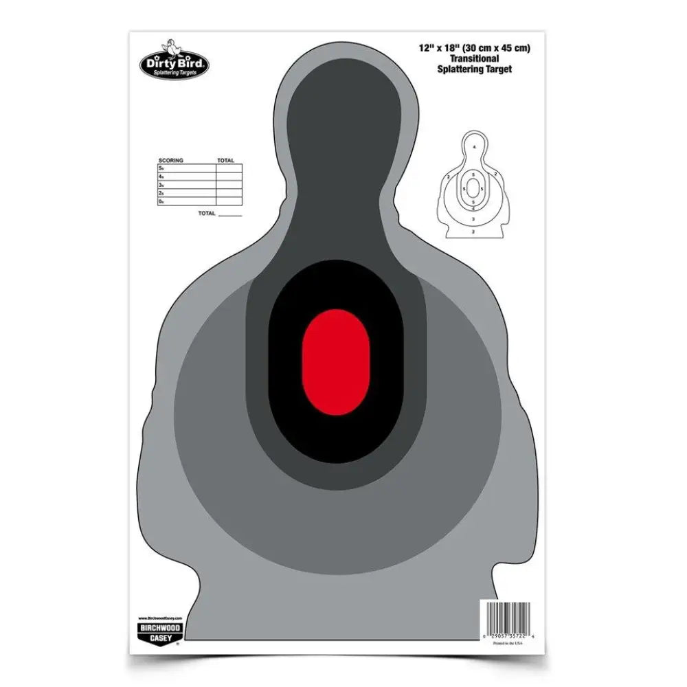 Birchwood Casey Shooting|paper Targets Dirty Bird Transitional Sileft Handouette Target - 12’’x18’’ 8 Pack Buy at Faith