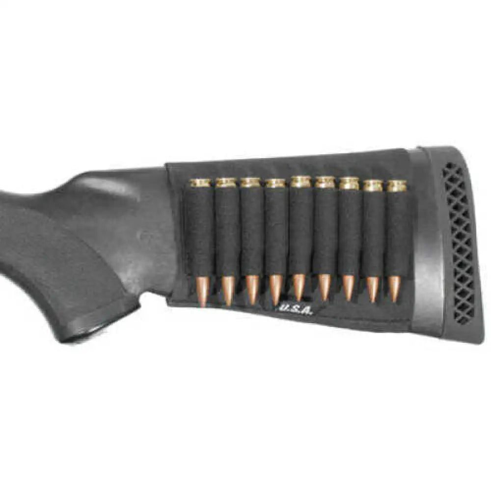 Blackhawk Products Group Buttstock Shell Holder - Open Style Rifle (9 Loops) - Elastic Sleeve Slips Right Over Stock