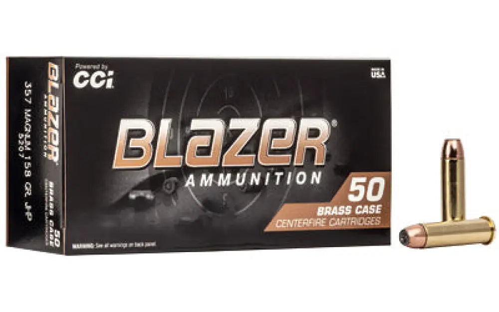 Blazer Brass 357mag 158gr 50/1000 Buy at Faith and Freedom Outdoors - Jacketed Hollow Point