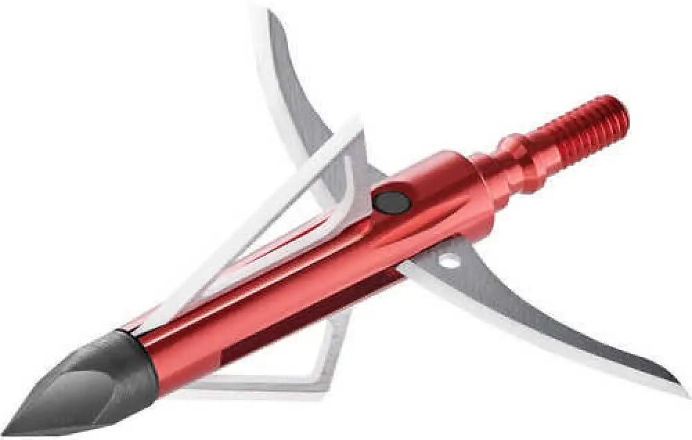 Bloodsport Gravedigger Extreme Hybrid Mechanical Chisel Tip Stainless Steel Blades Red 100 Gr 3 Broadheads - Bls-10820