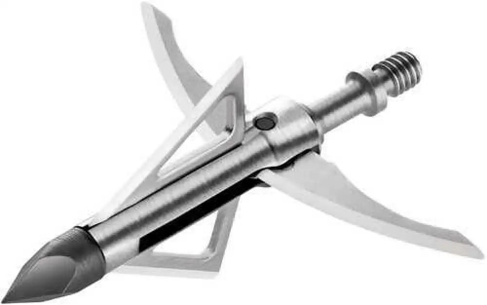 Bloodsport Gravedigger Hybrid Mechanical Chisel Tip Stainless Steel Blades Silver 100 Gr 3 Broadheads - Bls-10777