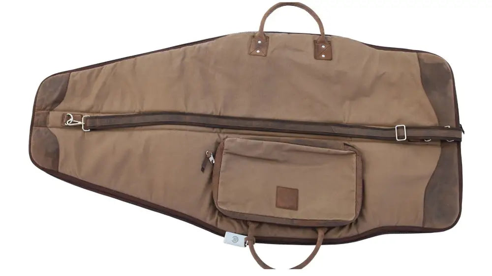 Boddington Gear Waxed Canvas with Vintage Buffalo Leather Trim 50’’ Scoped Rifle Case - Bd004