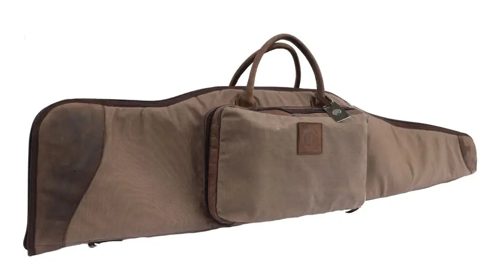 Boddington Gear Waxed Canvas with Vintage Buffalo Leather Trim 50’’ Scoped Rifle Case - Bd004