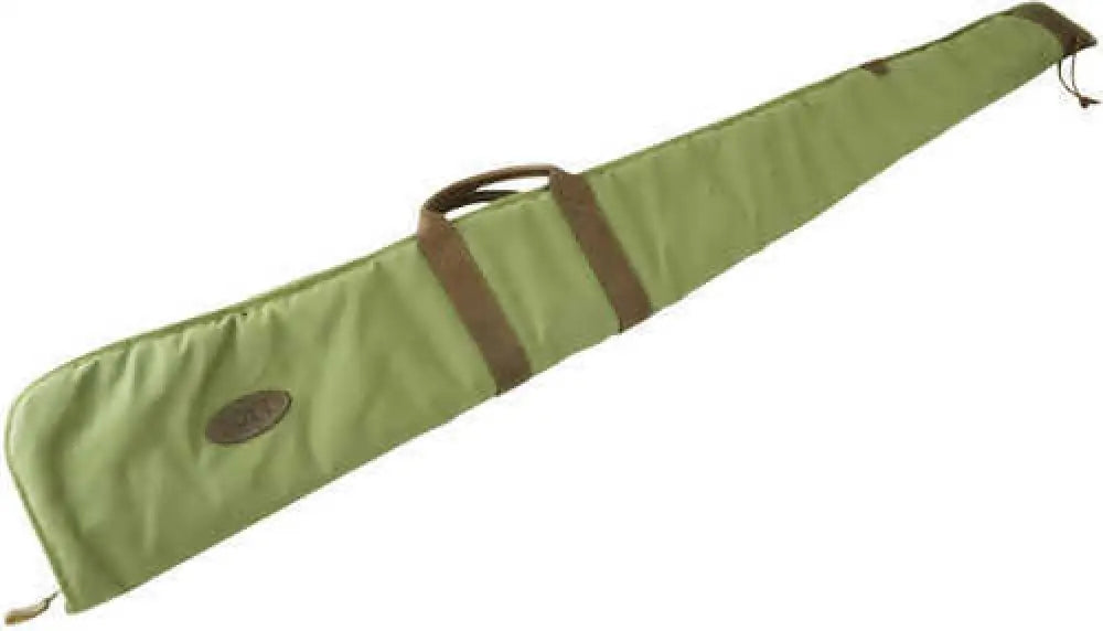 Boyt Harness Gcsgus52 Canvas Shotgun Case 52’’ Green Waxed with Tanned Leather Accents Quilted Flannel Lining