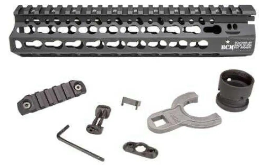 Bravo Company Alpha Keymod Rail Fits Ar Rifles 9’’ Aluminum Alloy Black Finish Includes Bcm Sling Mount and Bcmg