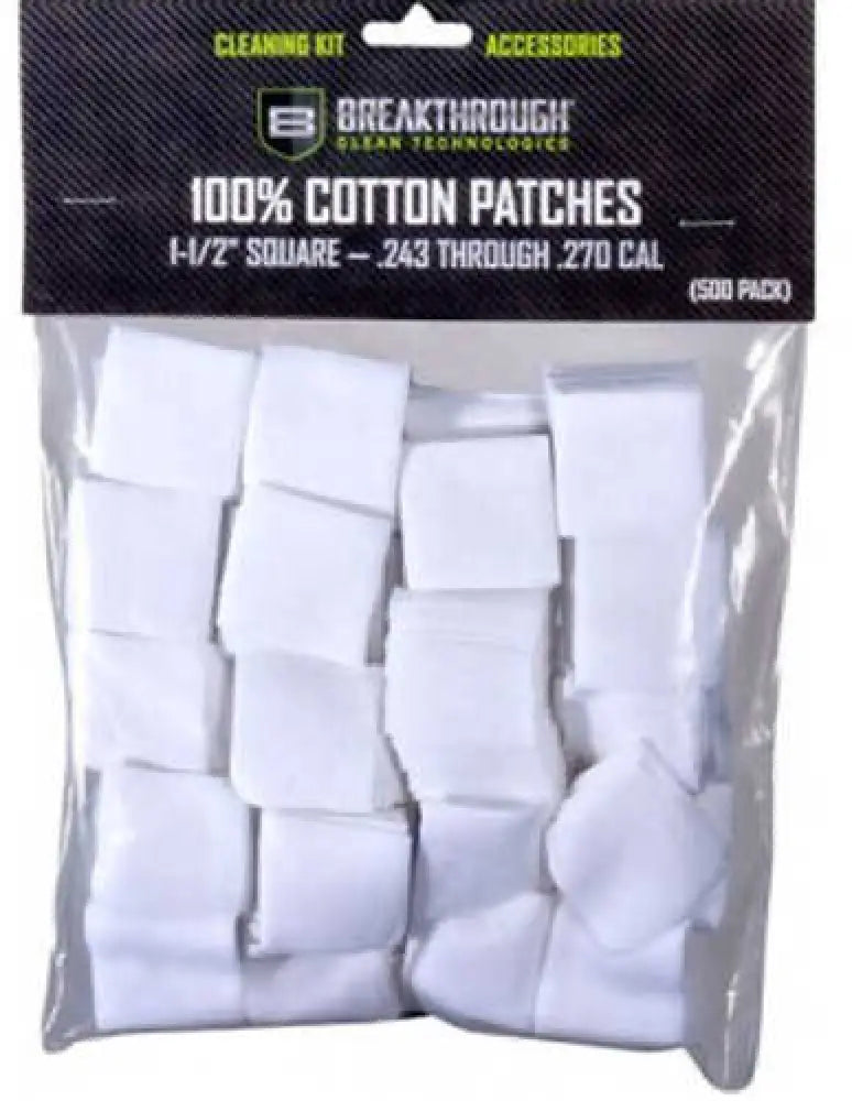 Breakthrough Cleaning Patches 1 1/2’’ Square.243-270 50 Pack - Btcps11250