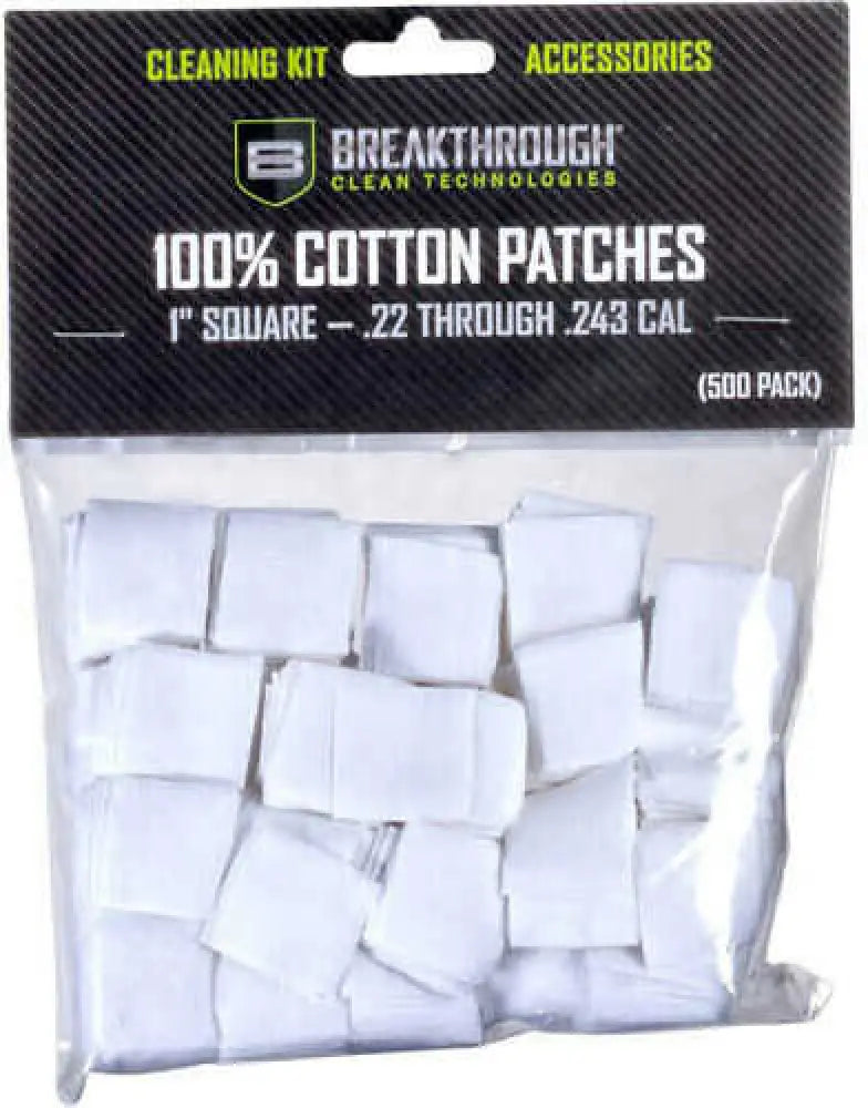 Breakthrough Cleaning Patches 1’’ Square.22-.243 200 Pk - Btcps1200