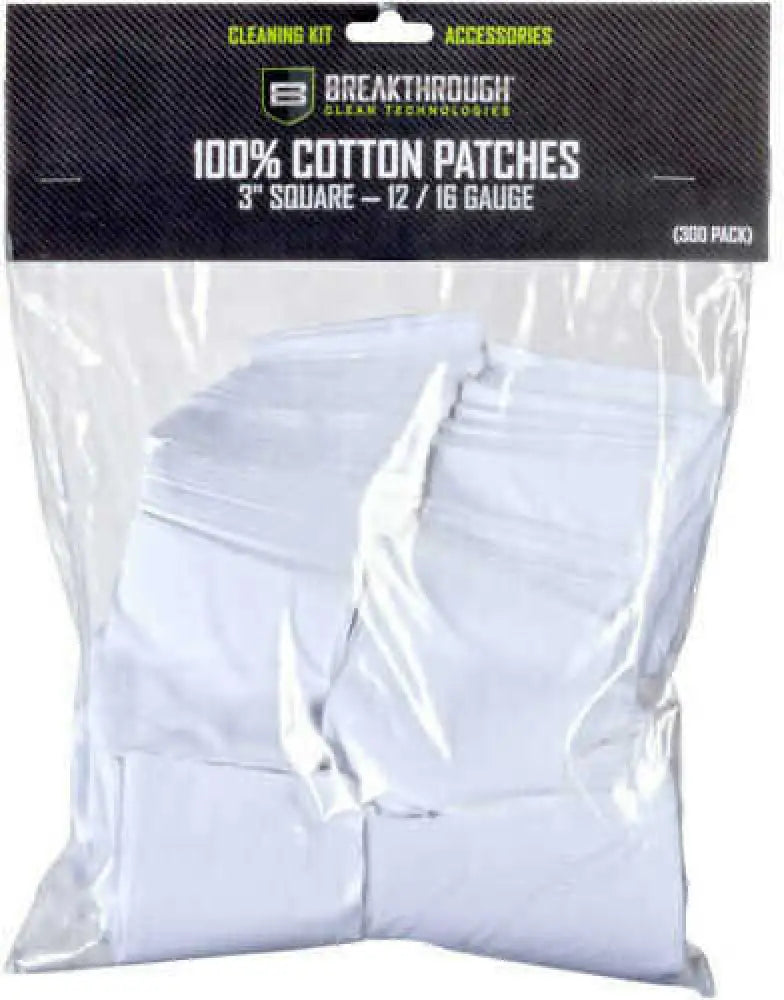 Breakthrough Cleaning Patches 3’’ Square.12/.16 Ga 50 Pack - Btcps350