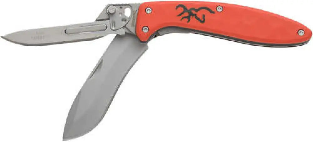 Browning 3220462b Primal Scalpel 2 Boxed 2.75’’ Folding Drop Point/scalpel Plain Blaze Orange 8cr13mov Ss Blade