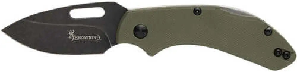 Browning 3220504b Hidden Hollow Edc Small 2.25’’ Folding Drop Point Plain Black Oxide Stonewashed D2 Steel Blade Od