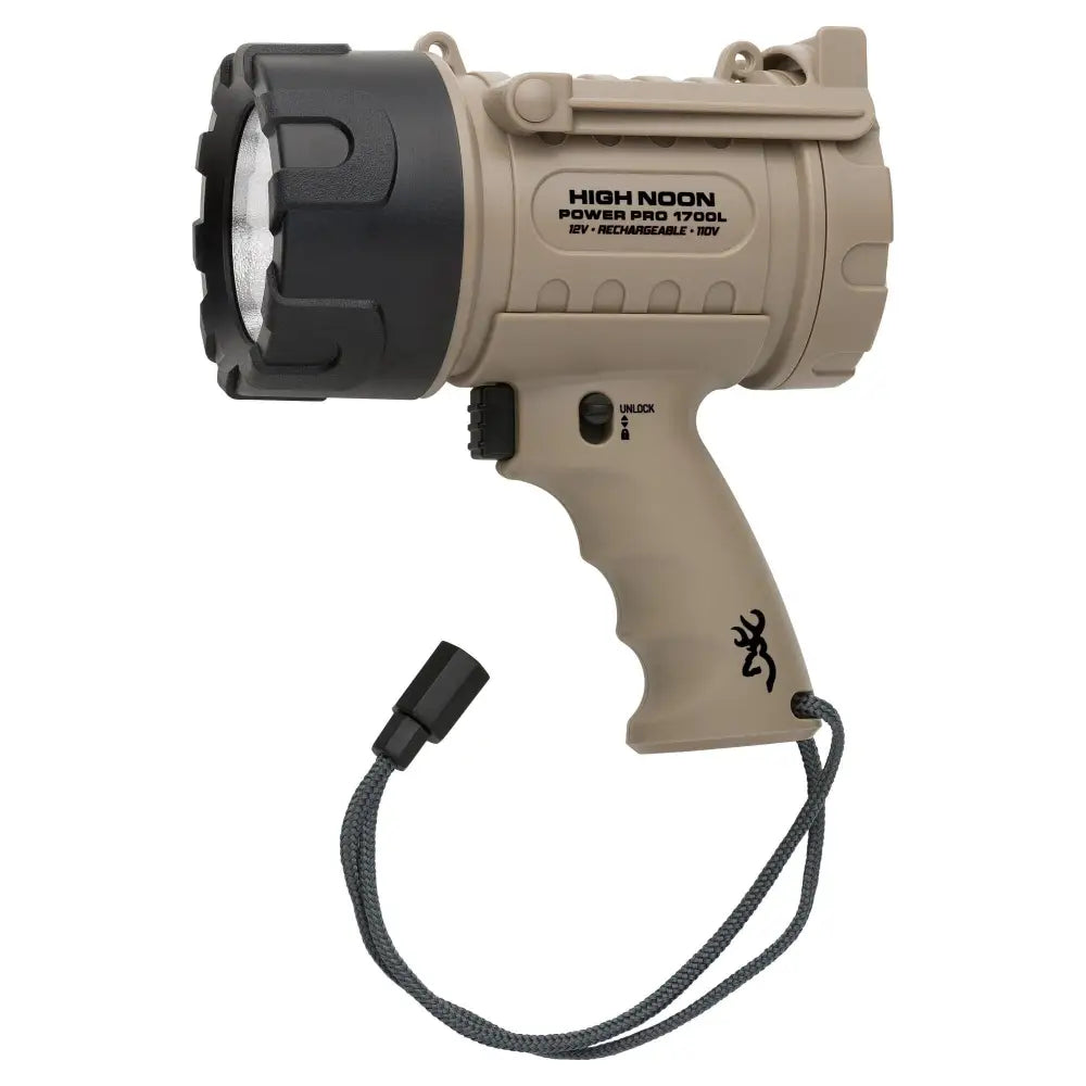 Browning Flashlights|flashlights & Accessories High Noon Power Pro Spotlight Tan Buy at Faith and Freedom Outdoors