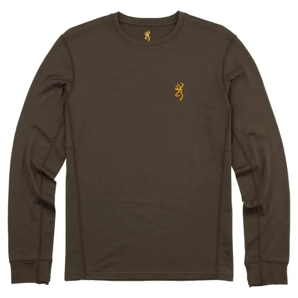 Browning Hoodies & Sweatshirts|long Sleeve Shirts|clothing Footwear Merino Crew Long Shirt Major Brown s Buy at Faith