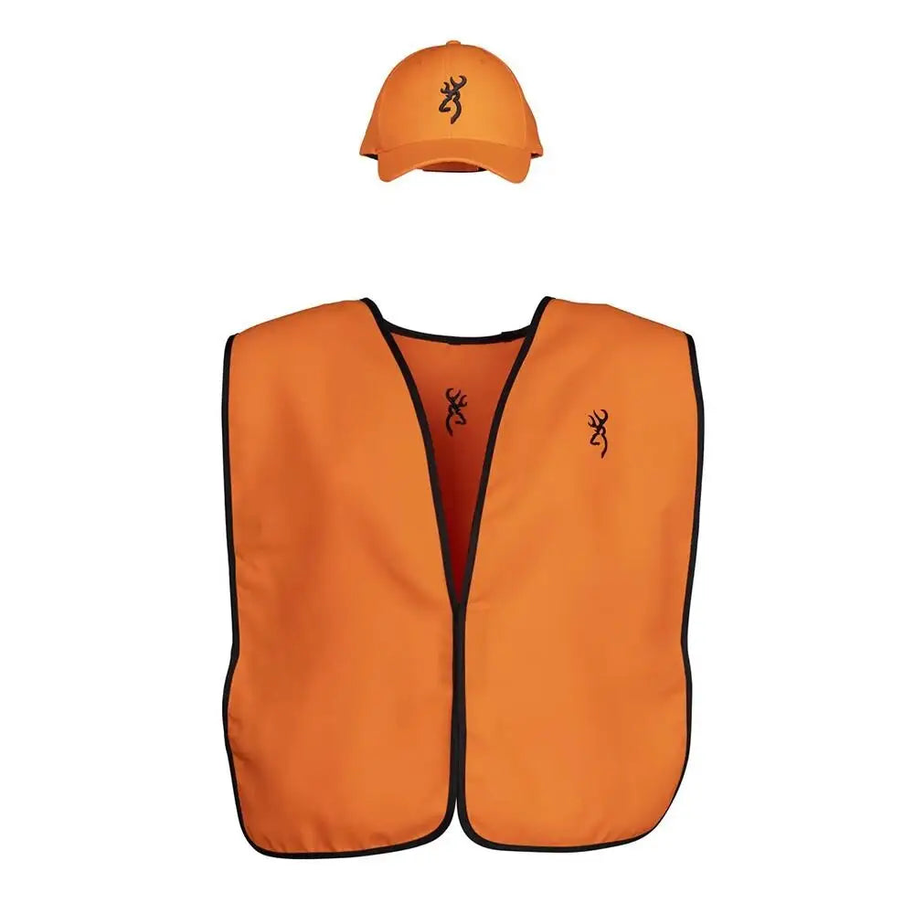 Browning Hunting Safety Vest Cap Combo Blaze Orange Buy at Faith and Freedom Outdoors