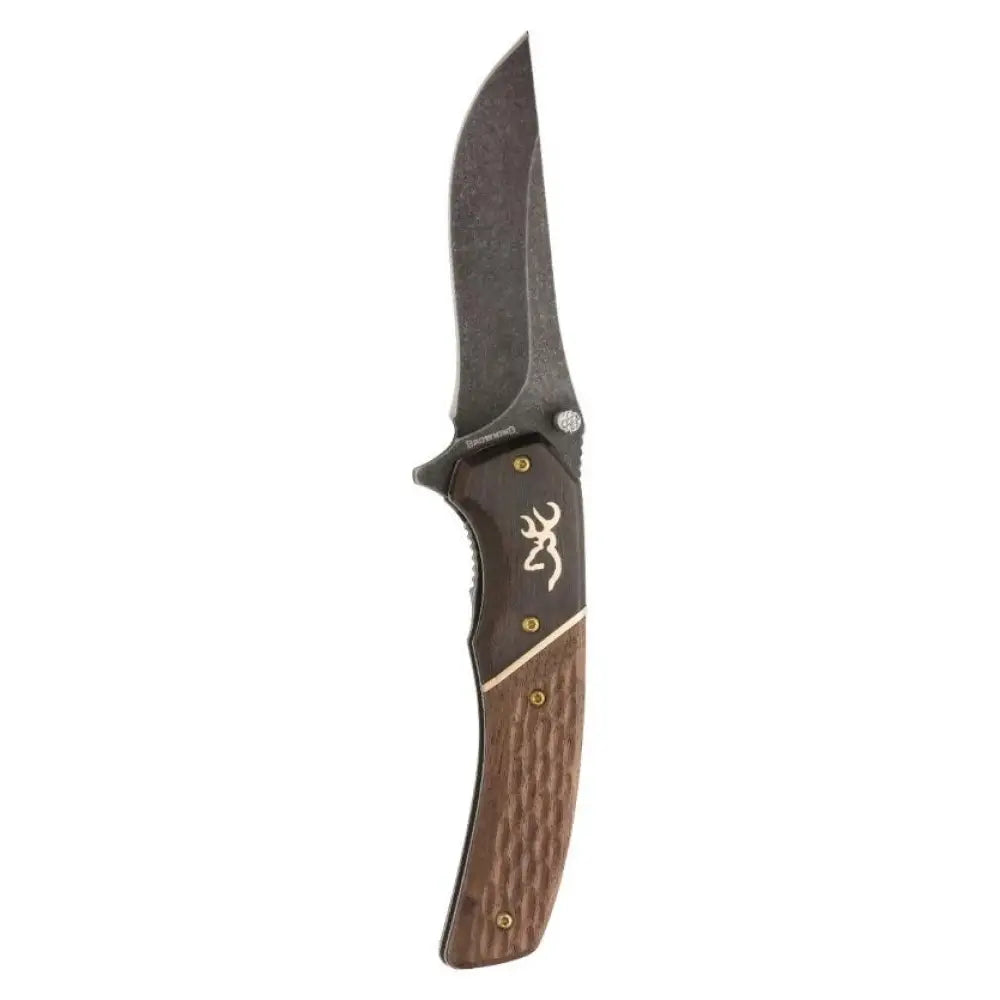 Browning Knives & Edged Tools|knives Buckmark Hunter Liner Lock Knife Hardwood Scales - Large - 3-1/2’’ Blade Black Buy