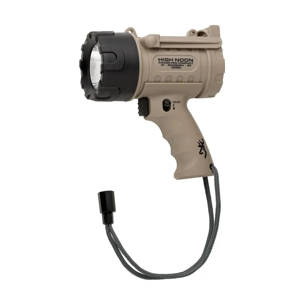 Browning Lanterns High Noon Power Pro Compact Spotlight 1250 Max Lumens - Coyote Tan Buy at Faith and Freedom Outdoors