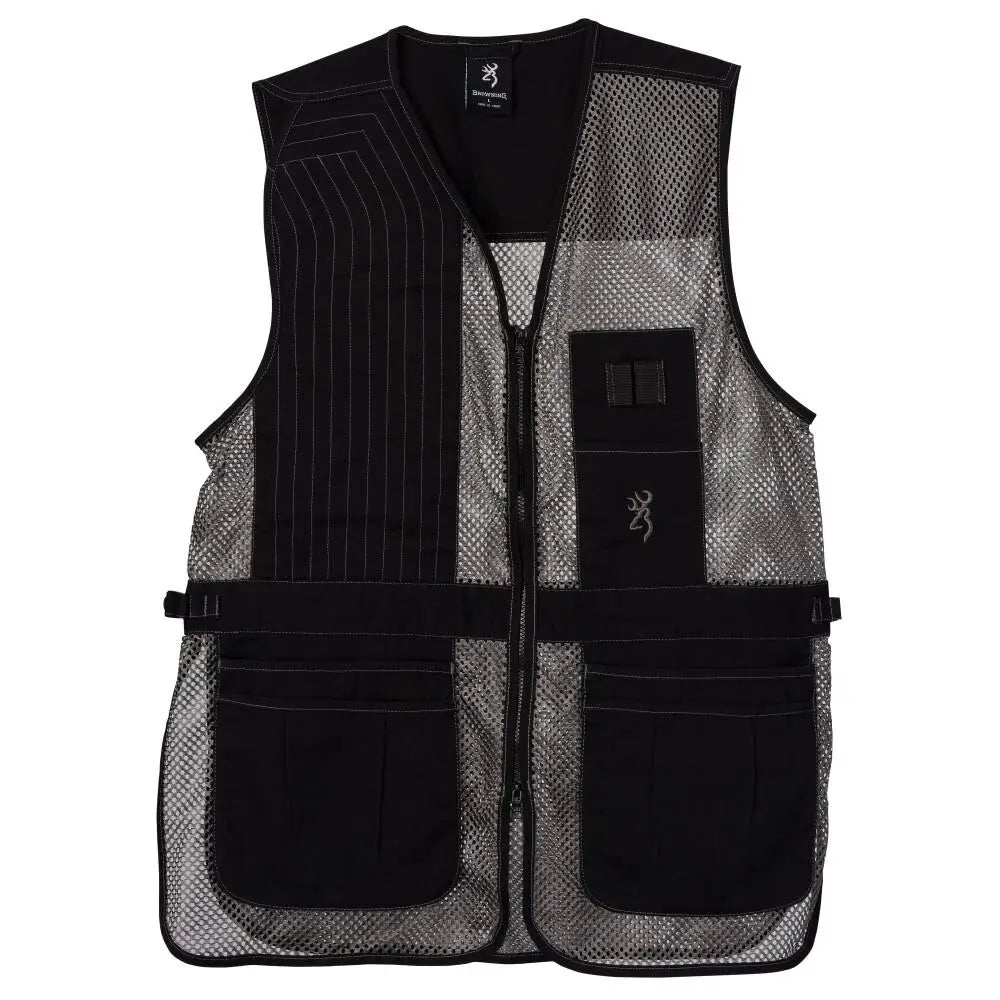 Browning Shooting Vests Trapper Creek Mesh Vest Grey l Buy at Faith and Freedom Outdoors