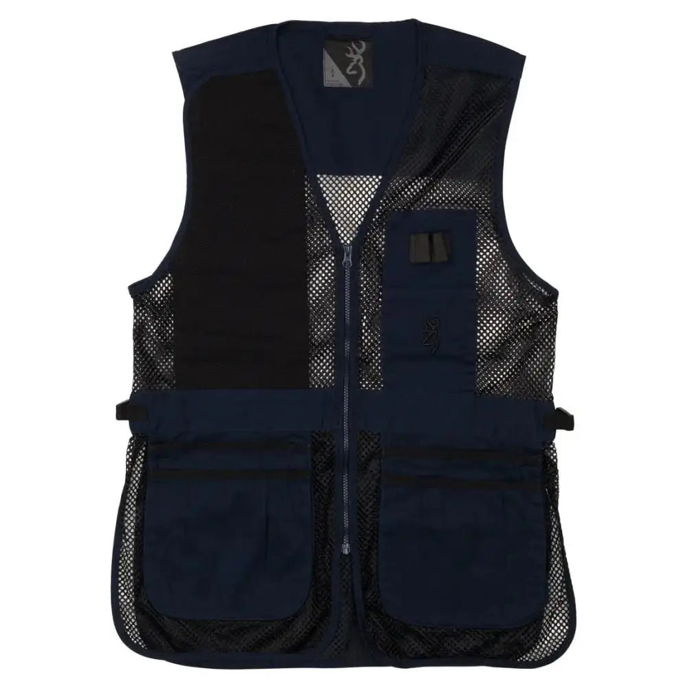Browning Shooting Vests Trapper Creek Mesh Vest Navy and Black Xl Buy at Faith and Freedom Outdoors