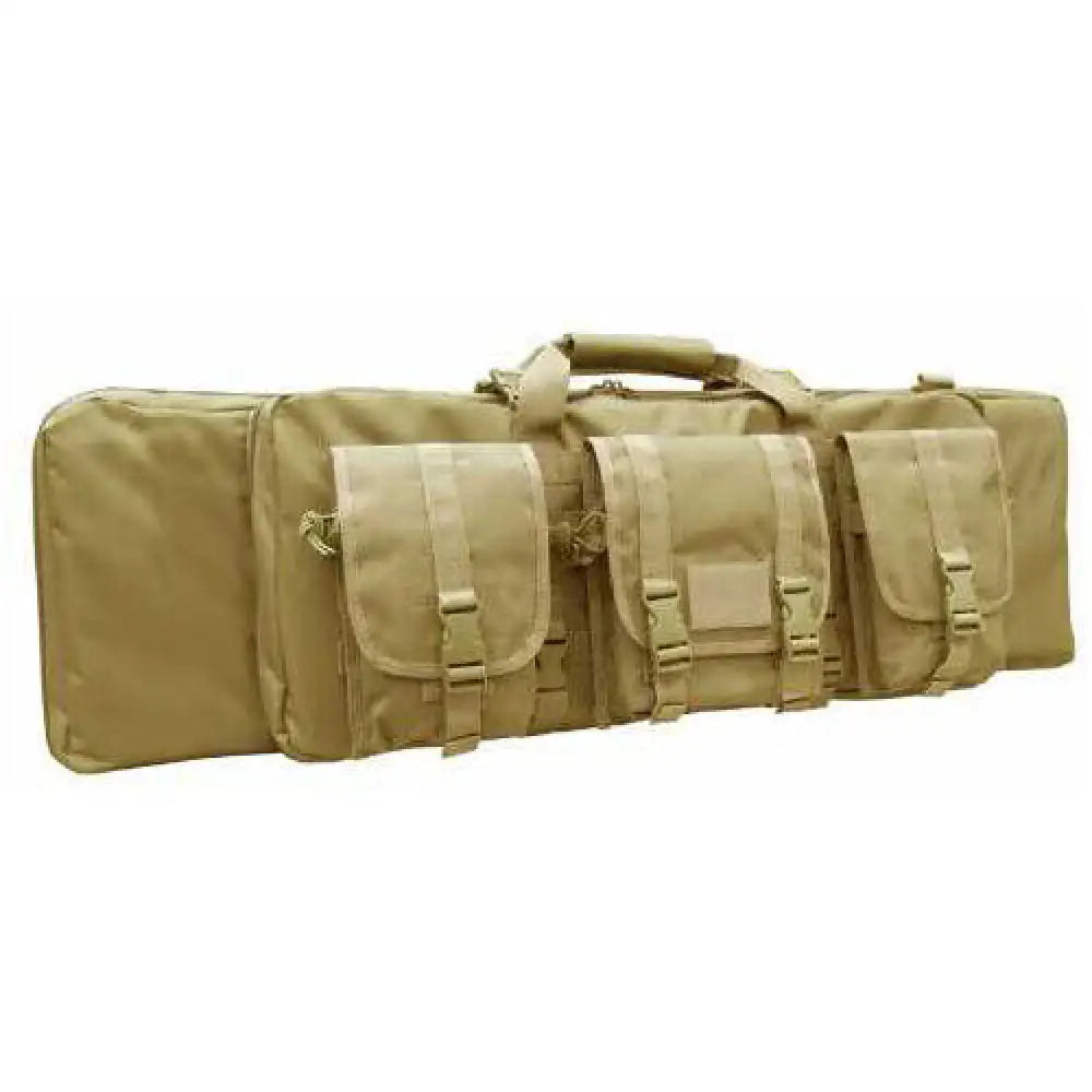Bulldog Cases 43’’ Double Tactical Cs 3 Large Accessory Pockets Tan - Bdt6043t