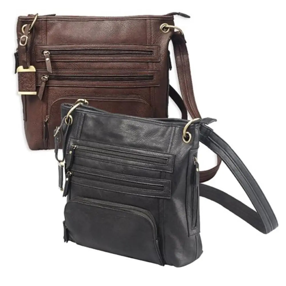 Bulldog Cases Purses Large Cross Body Style Purse with Holster - Chocolate Brown Buy at Faith and Freedom Outdoors