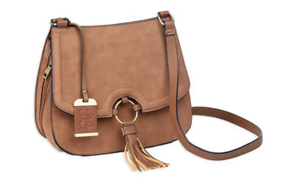 Bulldog Cross Body Purse Camel Suede Buy at Faith and Freedom Outdoors - Packs & Bags - Purse