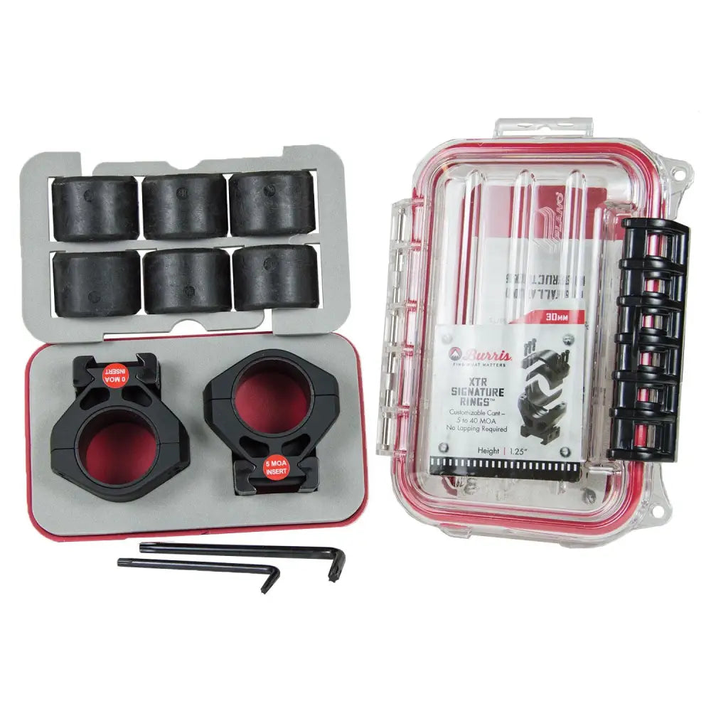 Burris Scope Rings Steel Xtr Signature Ring Set with Pos-align Offset Inserts 30mm 1.25’’ Height - Matte Buy at Faith