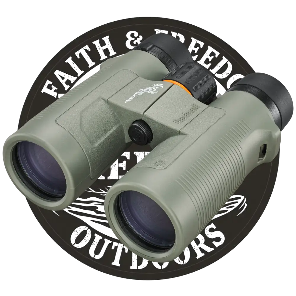 Bushnell Binoculars|binoculars 10x42 Bone Collector Binocular Roof with Harness Box Green Buy at Faith and Freedom