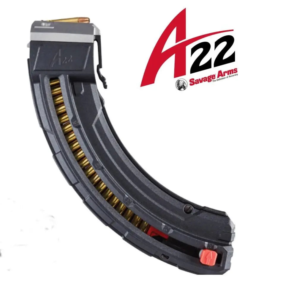 Butler Creek Rifle Magazines Savage Arms A22 Magnum Magazine 22 Mag Black Steel 25/rd Buy at Faith and Freedom Outdoors