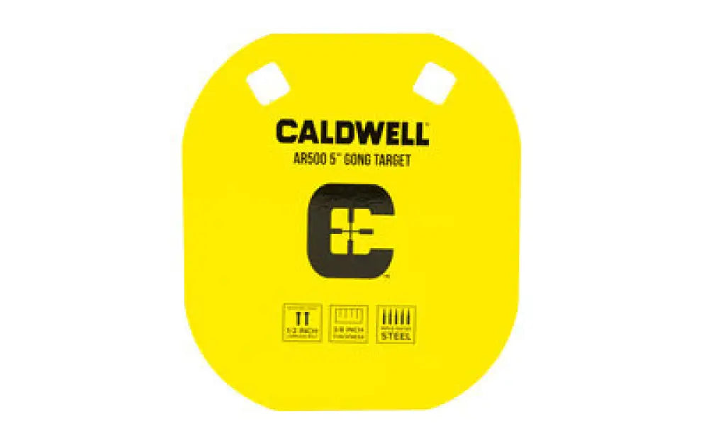 Caldwell Ar500 5’’ Yellow Buy at Faith and Freedom Outdoors - Metal & Plastic Targets - Target