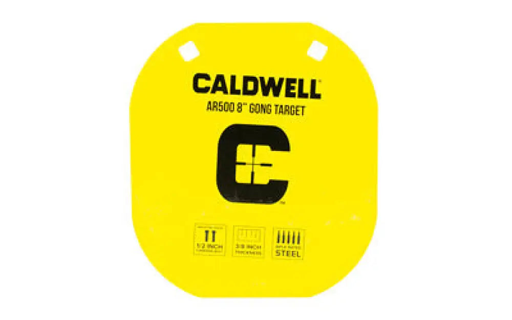 Caldwell Ar500 8’’ Yellow Buy at Faith and Freedom Outdoors - Metal & Plastic Targets - Target