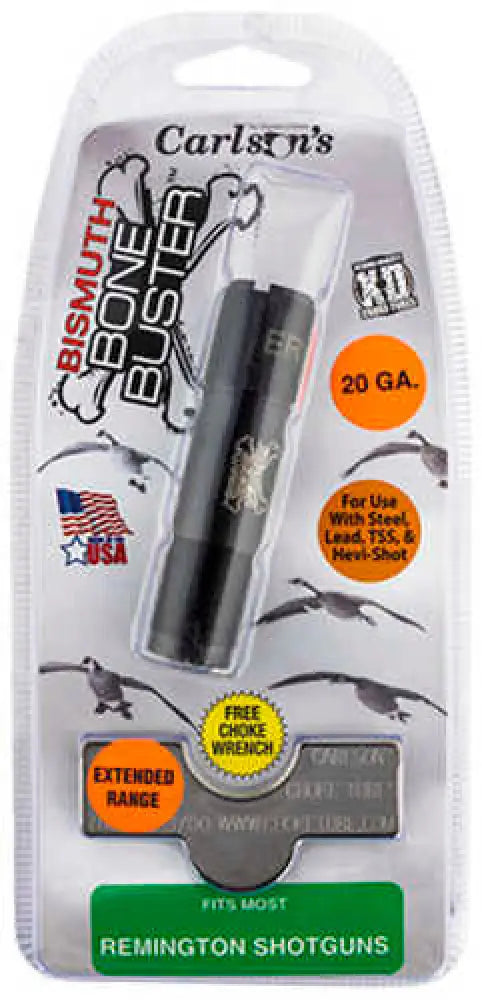 Carlsons Choke Tubes 09217 Bismuth Bone Buster Rem 20 Gauge Extended Range 17-4 Stainless Steel - 9223