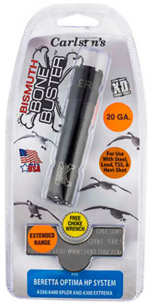 Carlson’s Choke Tubes 09219 Bismuth Bone Buster Beretta Optima Hp 20 Gauge Extended Range 17-4 Stainless Steel - 9219