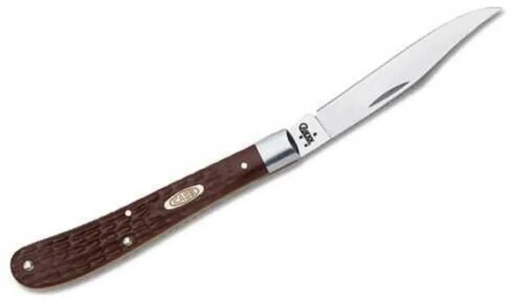 Case Cutlery Brown Synthetic Handle Series 61048 Stainless Steel Barehead Slimline Trapper 00135 - 135