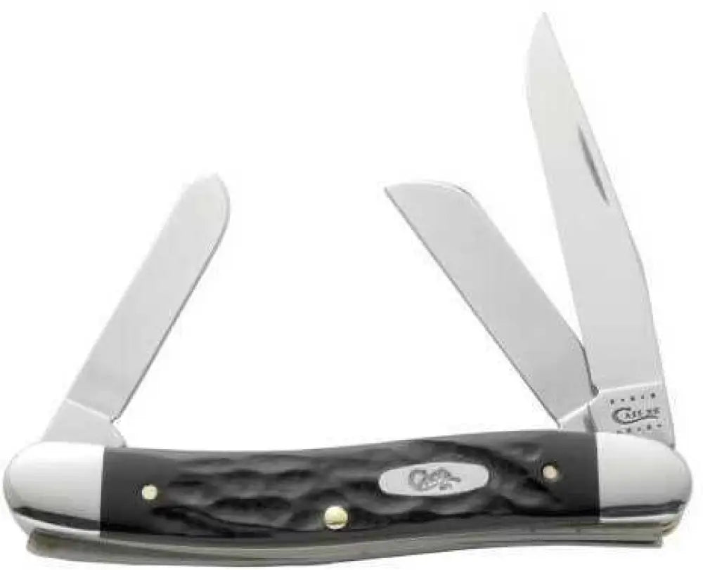 Case Cutlery Medium Stockman 3 Blade 5/8’’ Rough Black - 18222