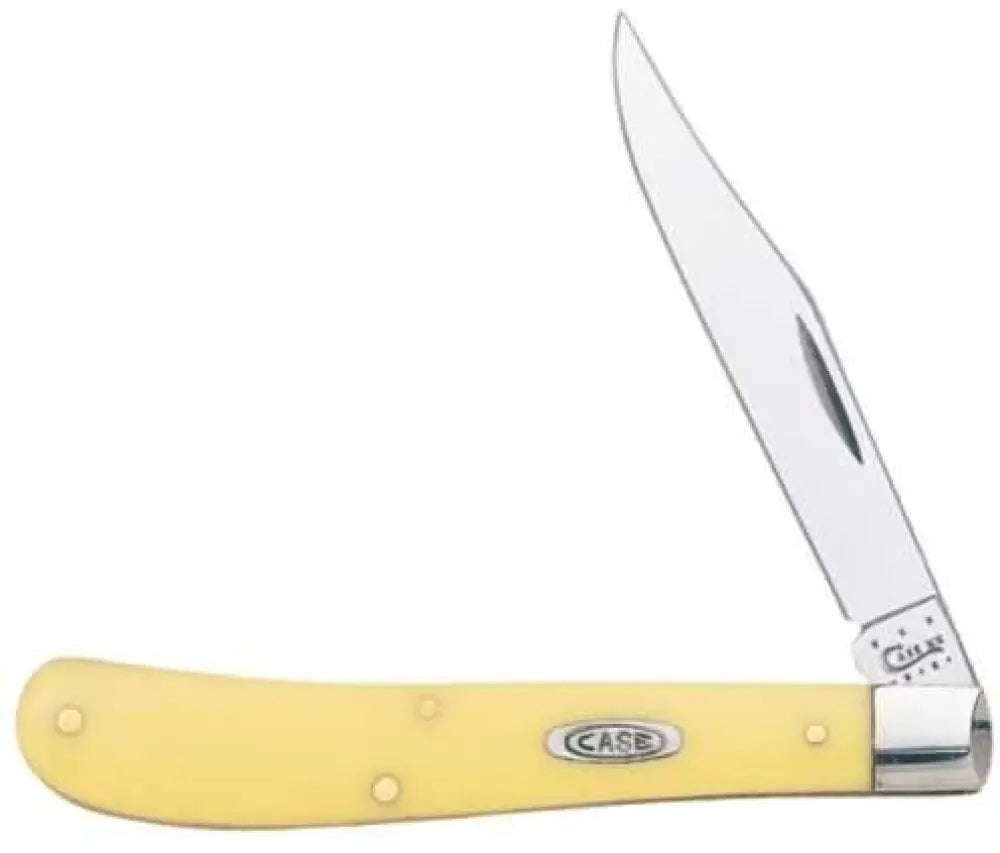 Case Cutlery Yellow Handle Series 31048 Cv Barehead Slim Trap 00031 - 31