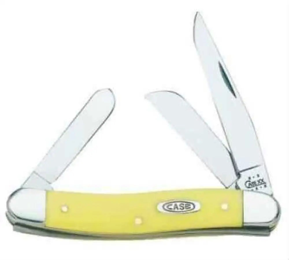Case Cutlery Yellow Handle Series 3318 Cv Medium Stockman 00035 - 35