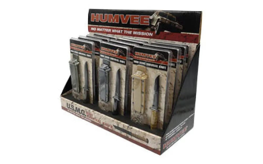 Cbg Humvee Neck Knife Display 12pc Buy at Faith and Freedom Outdoors - Fixed Blade Knives
