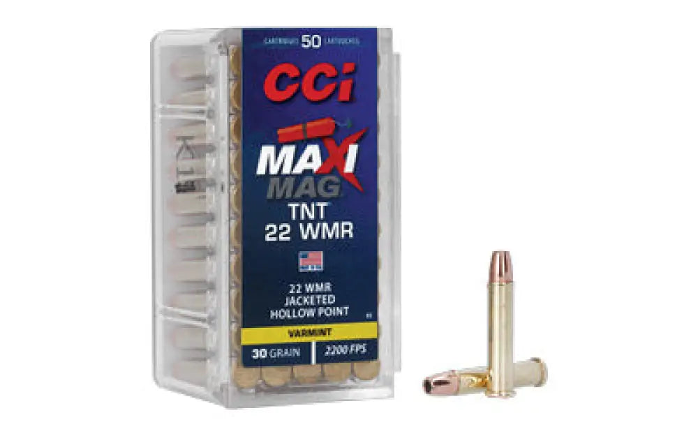 Cci 22wmr Tnt Maxi-mag 50/2000 Buy at Faith and Freedom Outdoors - Jacketed Hollow Point