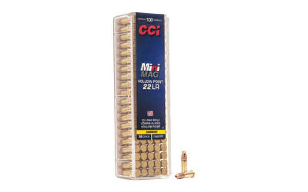 Cci Mini Mag 22lr Hp Plstc 100/5000 Buy at Faith and Freedom Outdoors - Hollow Point