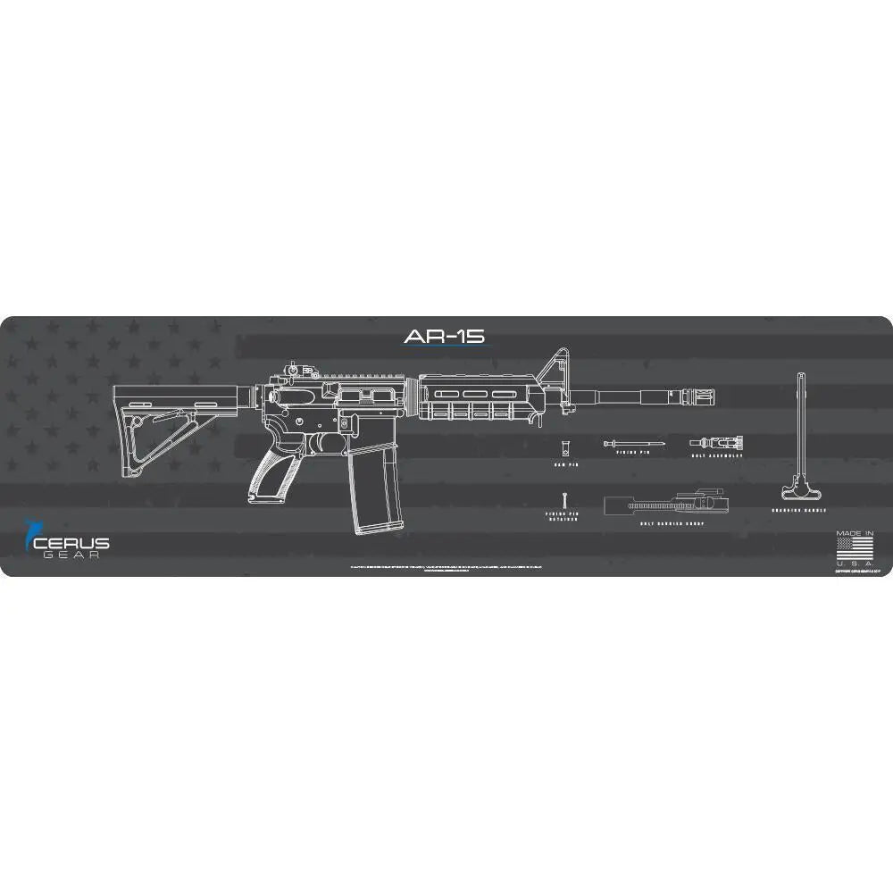 Cerus Gear Gun Cleaning Mats Magnum Xxl 14 x 48 Ar-15 Shadow Board Promat - Grey Buy at Faith and Freedom Outdoors
