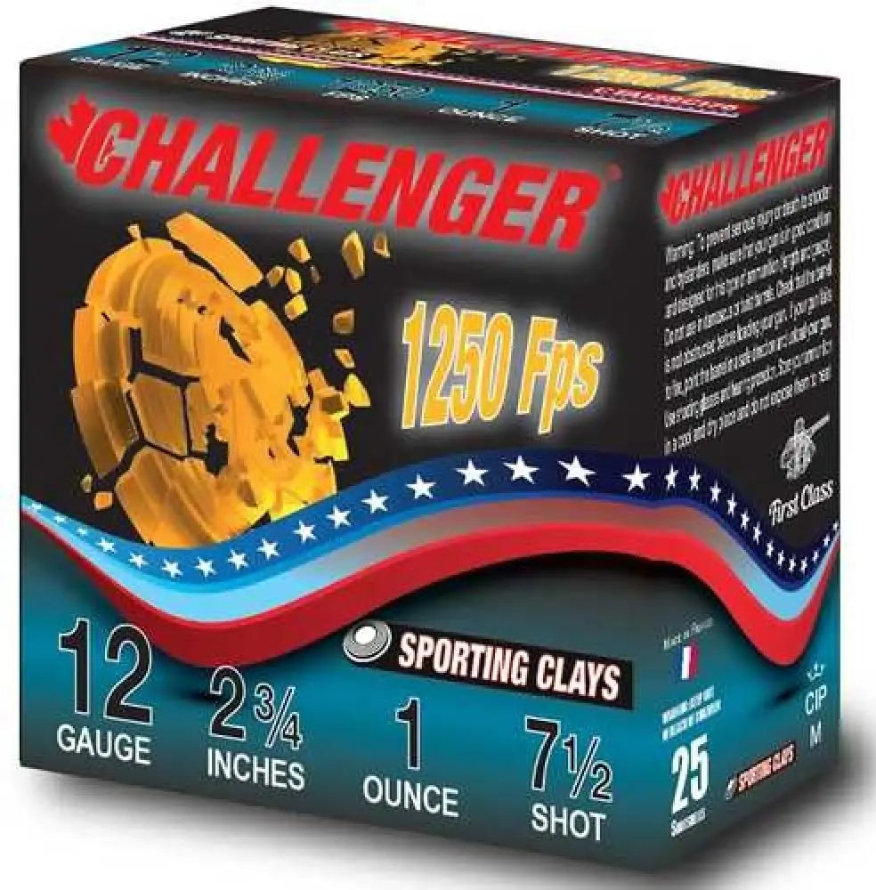 Challenger Sporting Clay 12 Gauge 1oz 1250 Fps 250 Case - Lead / 7.5 - Shotgun Ammo