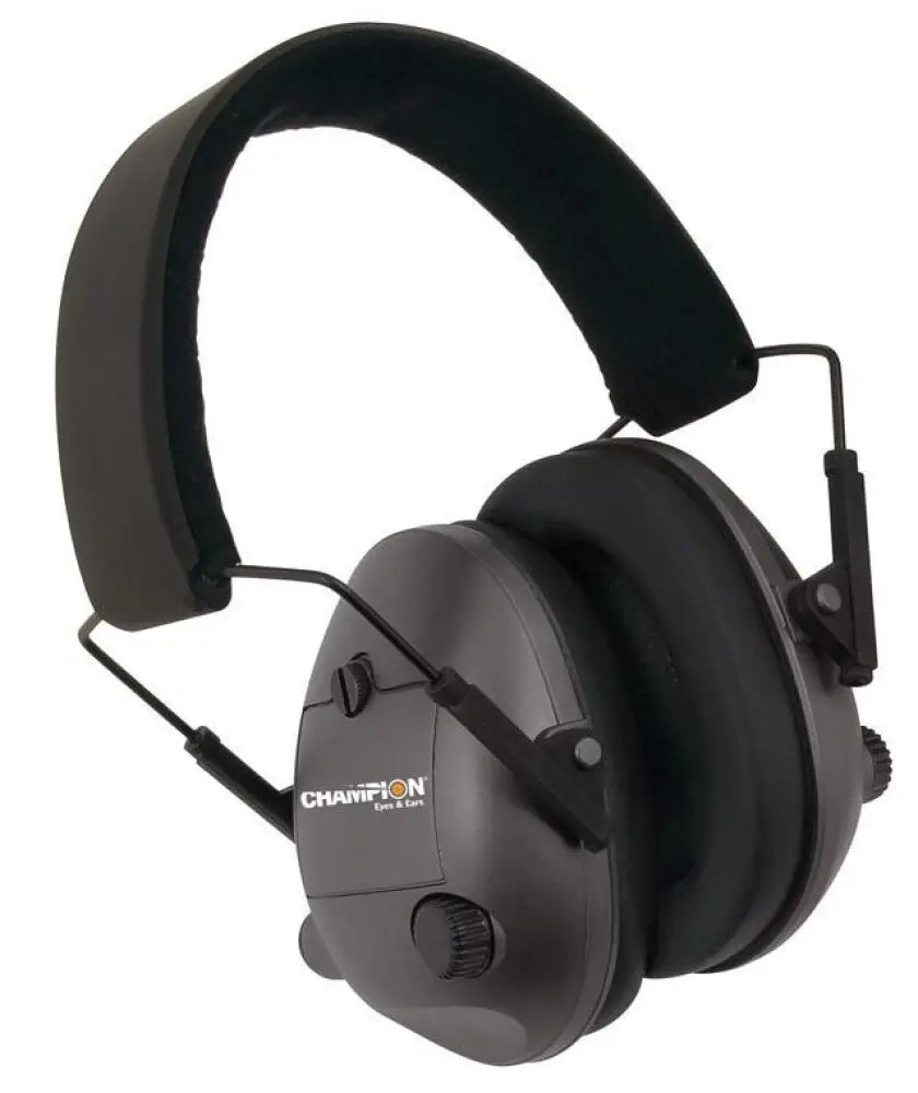 Champion Ear Muffs Electronic - Black Buy at Faith and Freedom Outdoors