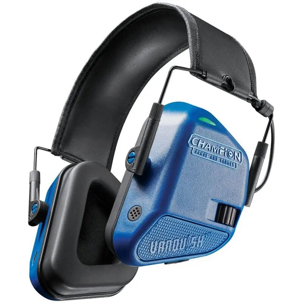 Champion Ear Muffs Vanquish Electronic Hearing Protection 21db Blue Buy at Faith and Freedom Outdoors