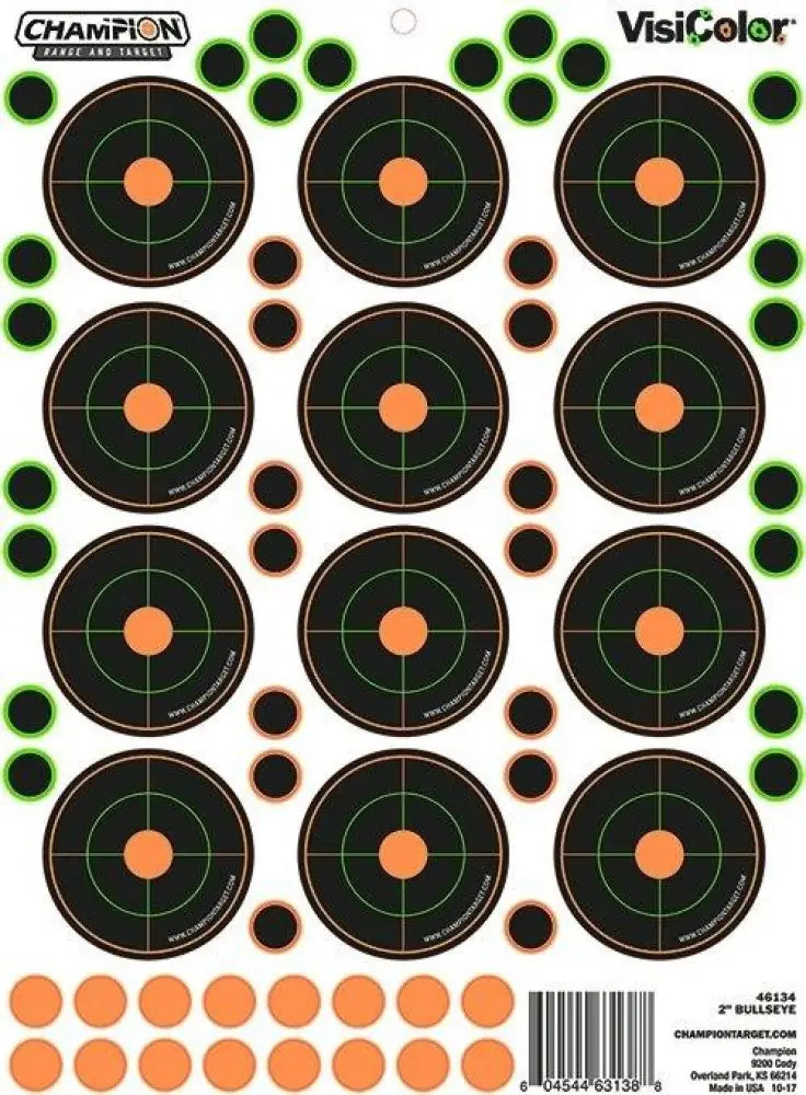 Champion Paper Targets 2’’ Bulls Eye 5pk with 60 Pastors Buy at Faith and Freedom Outdoors